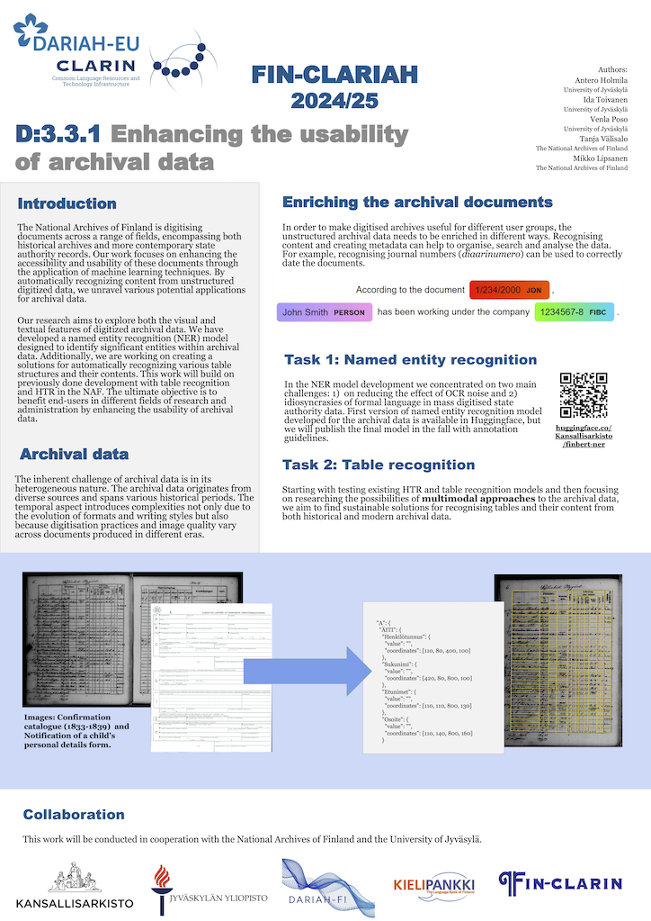 Image of the poster W3.3.1 Enhancing the usability of archival data